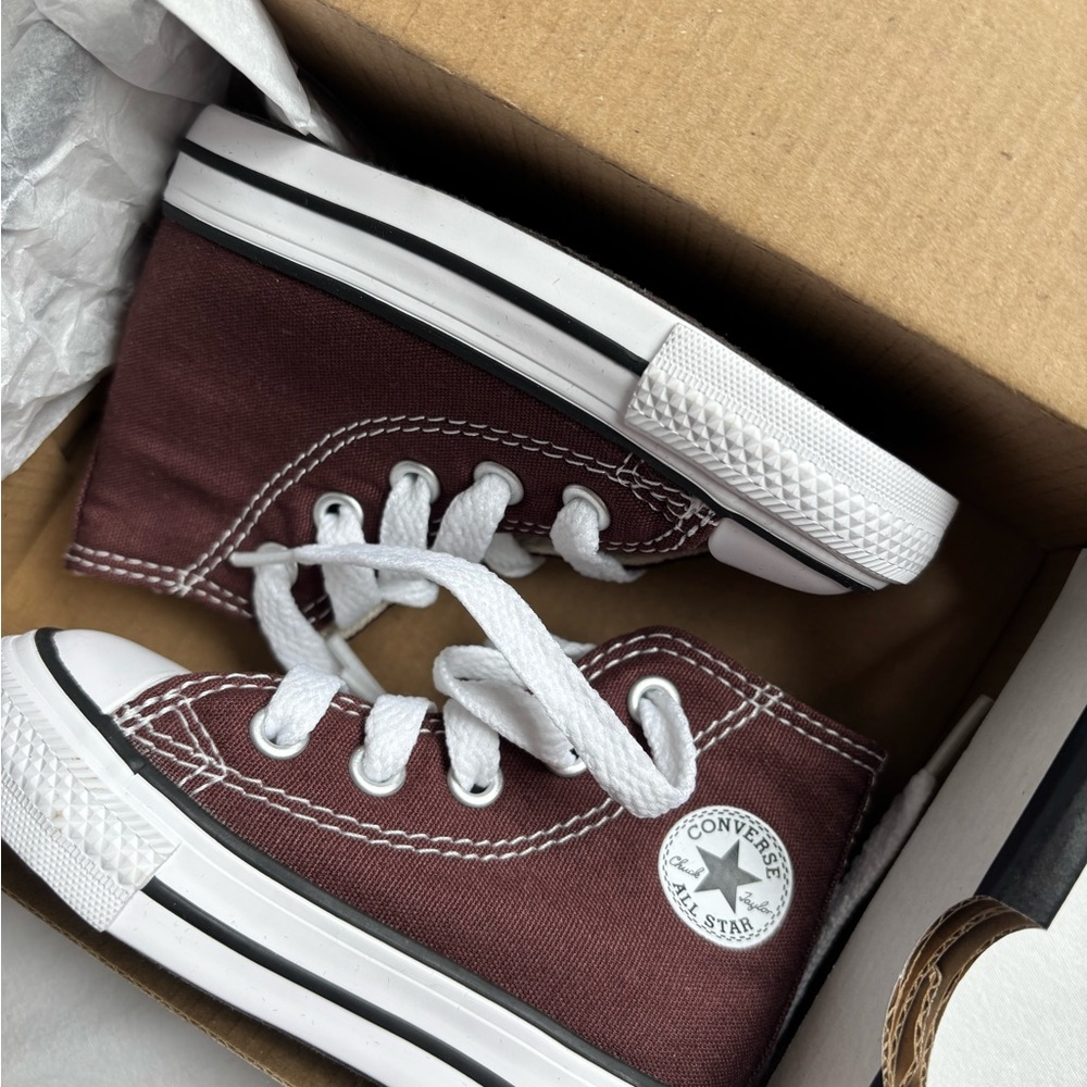 Converse All Star High-Top Sneakers in Brown